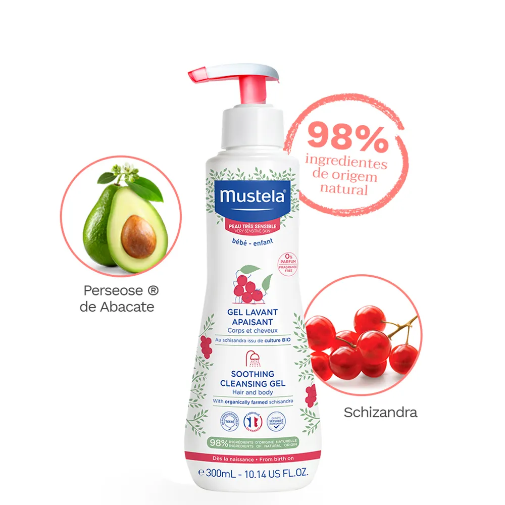 Gel Lavante Mustela Bebê Calmante Pele Muito Sensível 300ml — foto 2