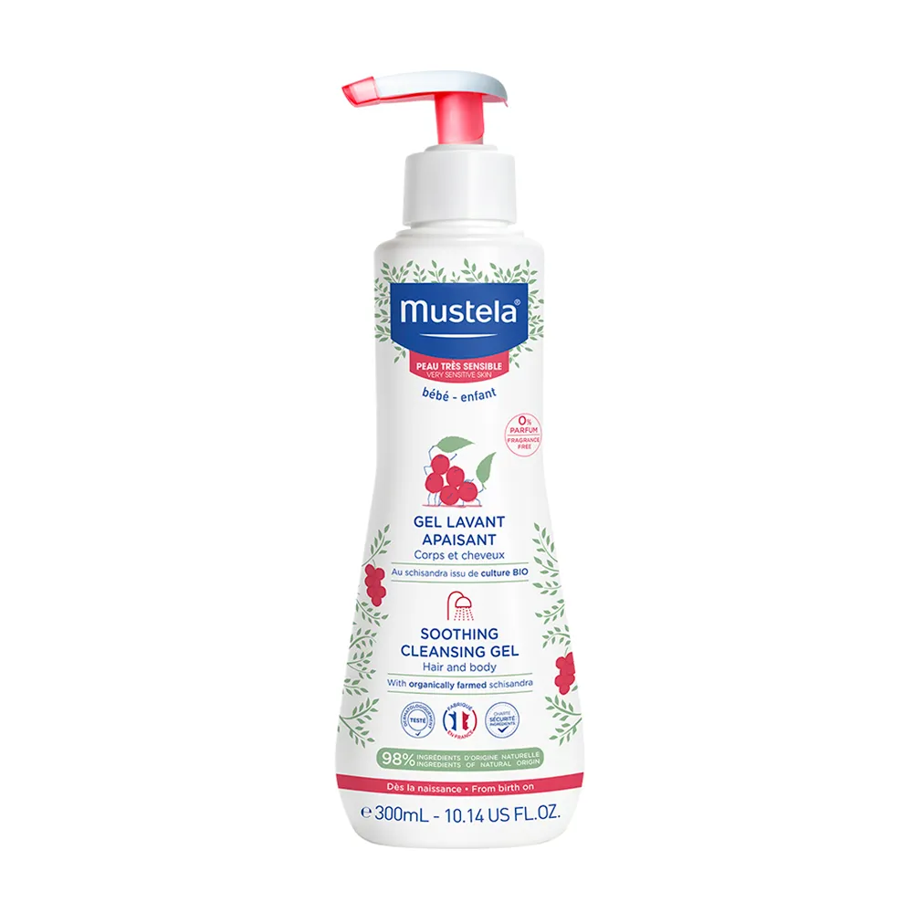 Gel Lavante Mustela Bebê Calmante Pele Muito Sensível 300ml