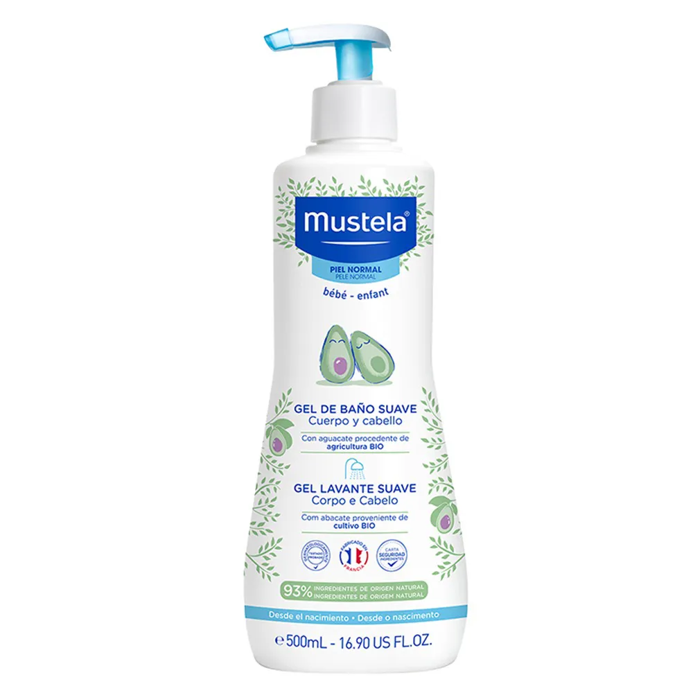 Gel Lavante Mustela Bebê Suave com Abacate Orgânico 500ml