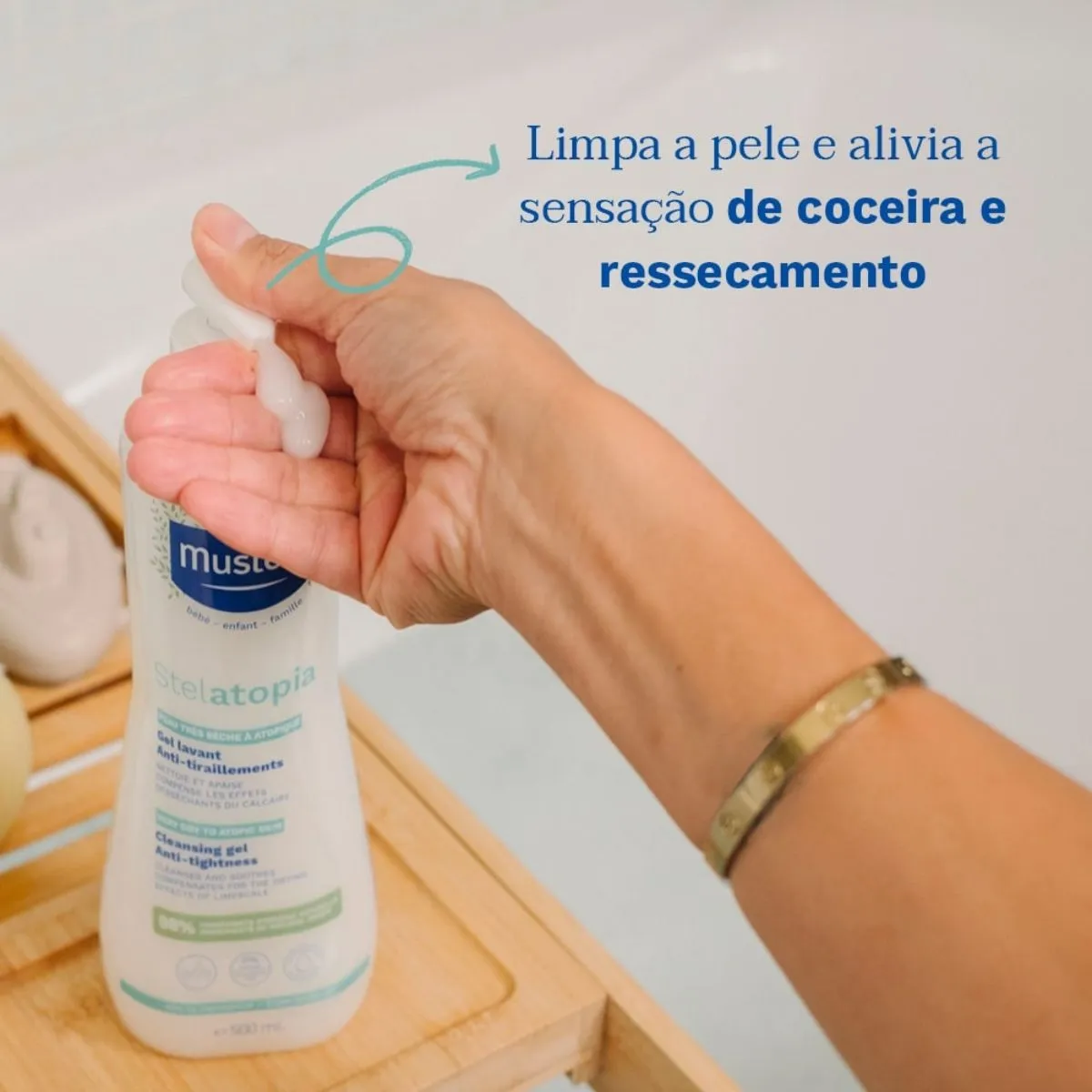 Gel Lavante Mustela Stelatopia Bebê Sem Fragrância 500ml — foto 4