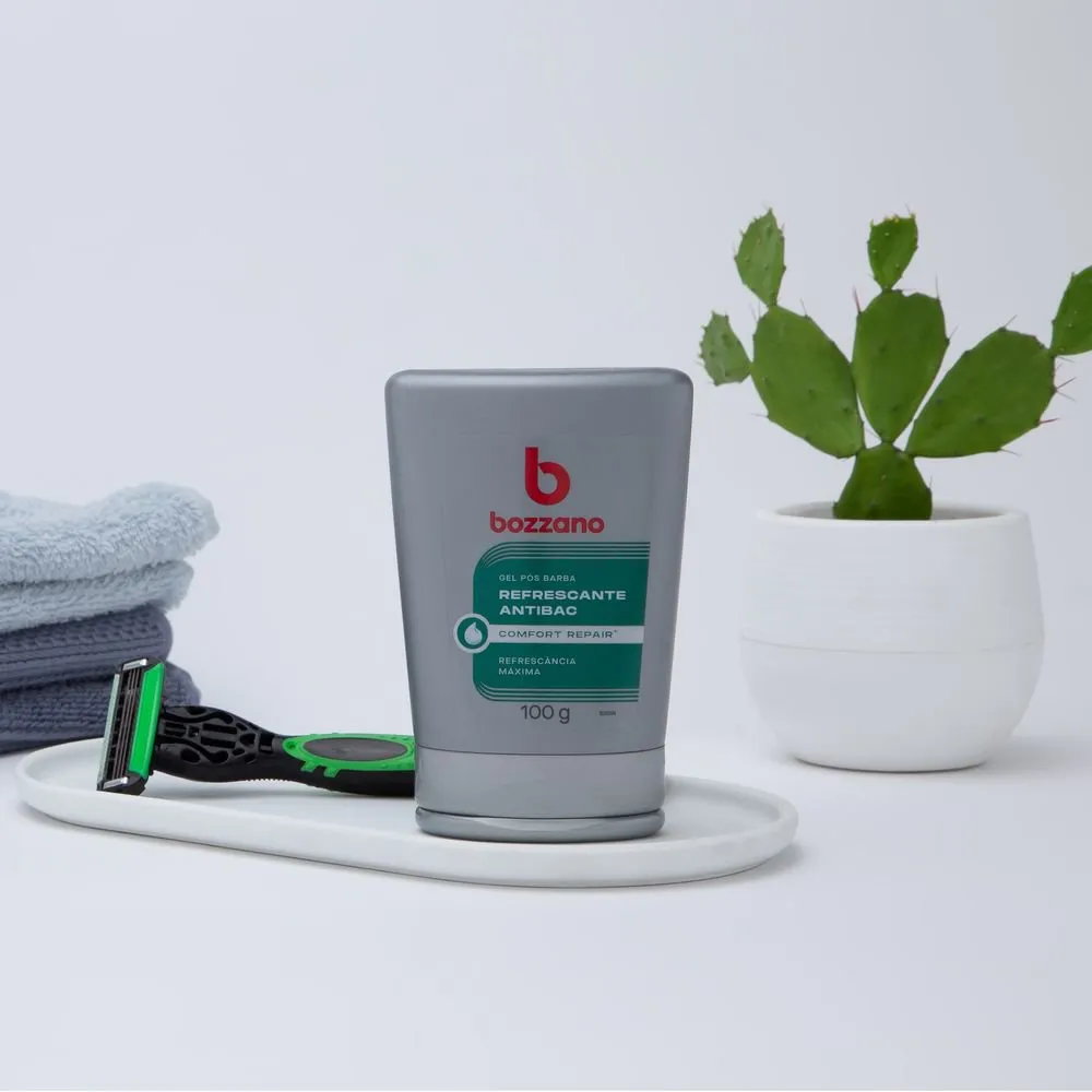 Gel Pós Barba Bozzano Refrescante Antibac Confort Repair 100g — foto 4