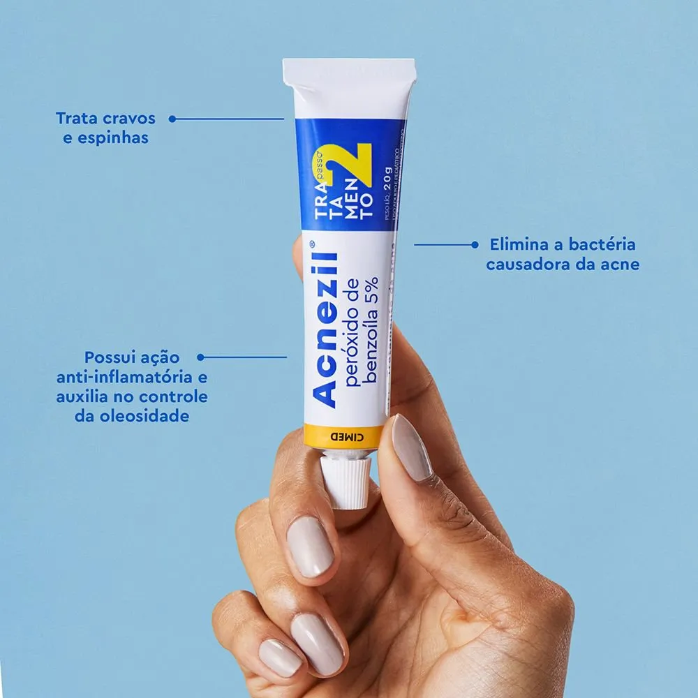 Gel Tratamento Acnezil Antiacne com Peróxido Benzoila 20G — foto 3