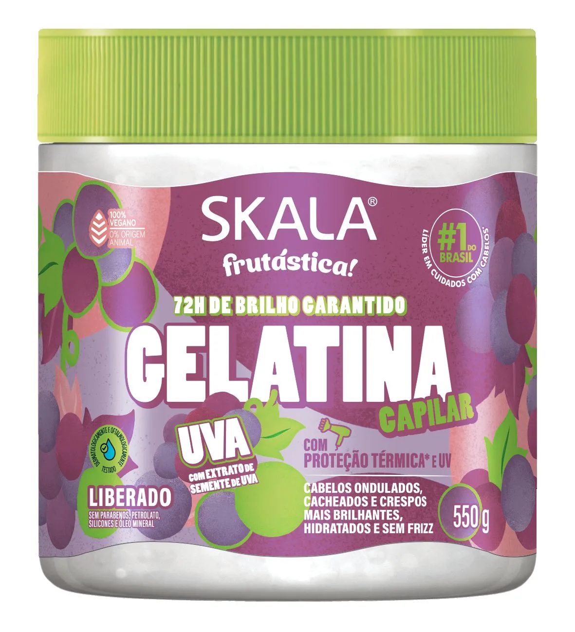 Gelatina Capilar Skala Uva 550g