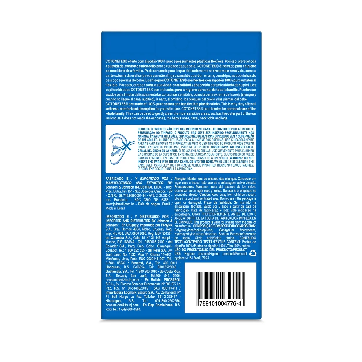 Hastes Flexíveis Cotonetes Johnson & Johnson 300 Unidades — foto 2