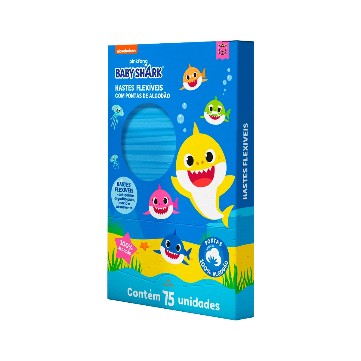 Hastes Flexíveis Cremer Baby Shark 75 Unidades