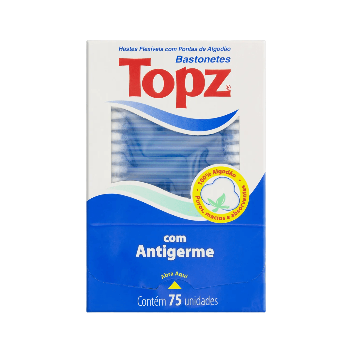 Hastes Flexíveis Topz Antigerme 75 Unidades