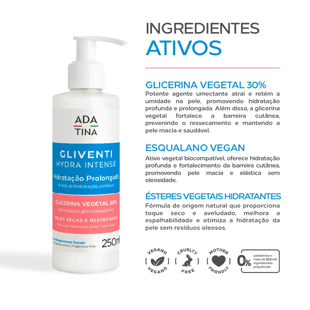 Hidratante Corporal Ada Tina Gliventi Hydra Intense 250ml — foto 5