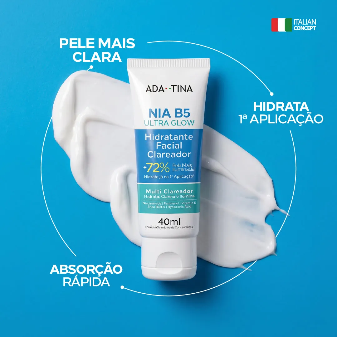 Hidratante Facial Clareador Ada Tina Nia B5 Ultra Glow 40ml — foto 2