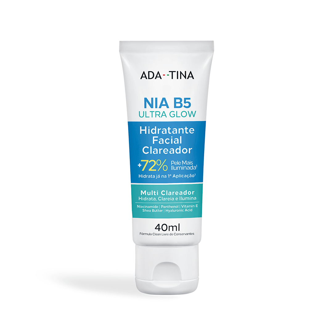 Hidratante Facial Clareador Ada Tina Nia B5 Ultra Glow 40ml