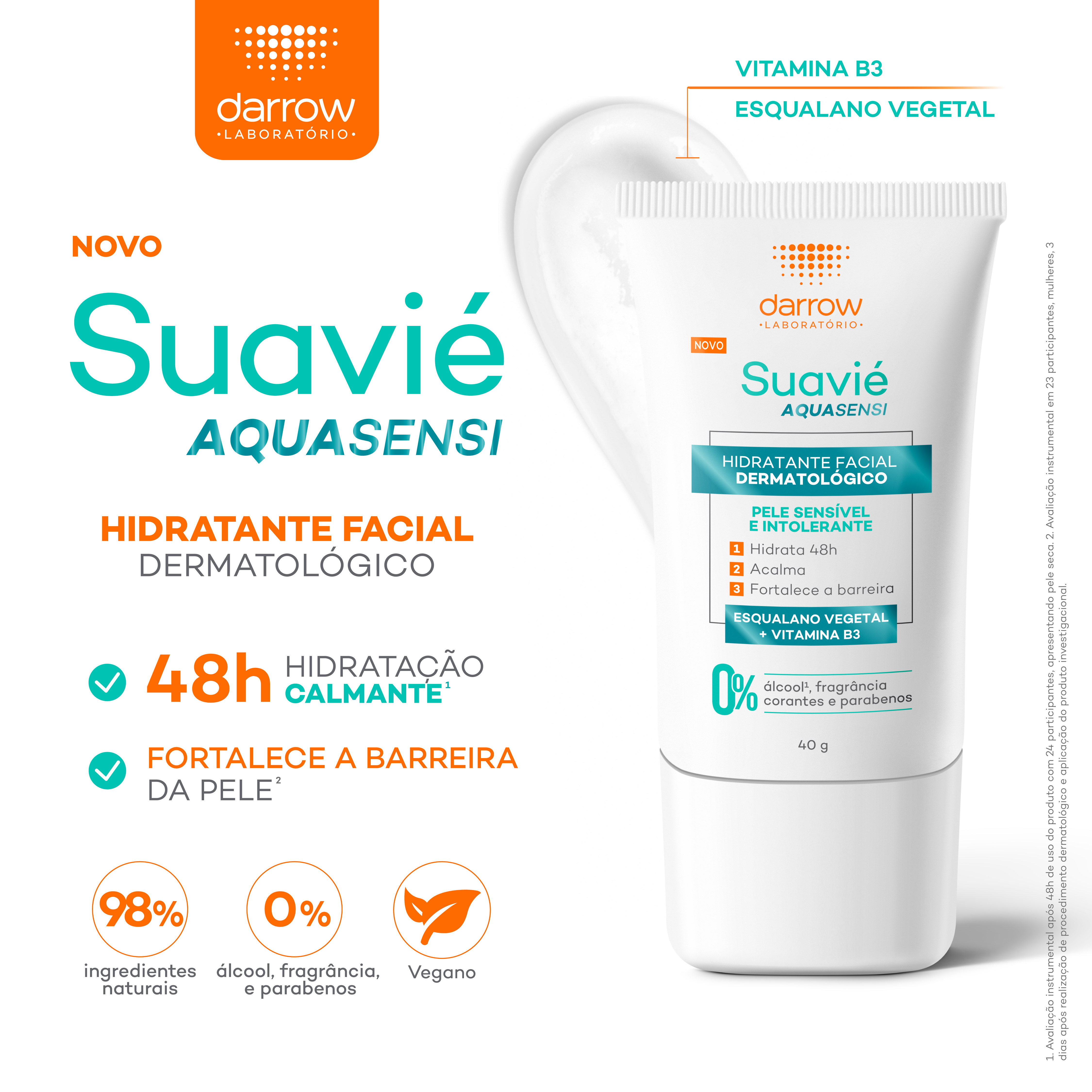 Hidratante Facial Darrow Suavié Aquasensi em Gel Peles Sensíveis 40g — foto 2