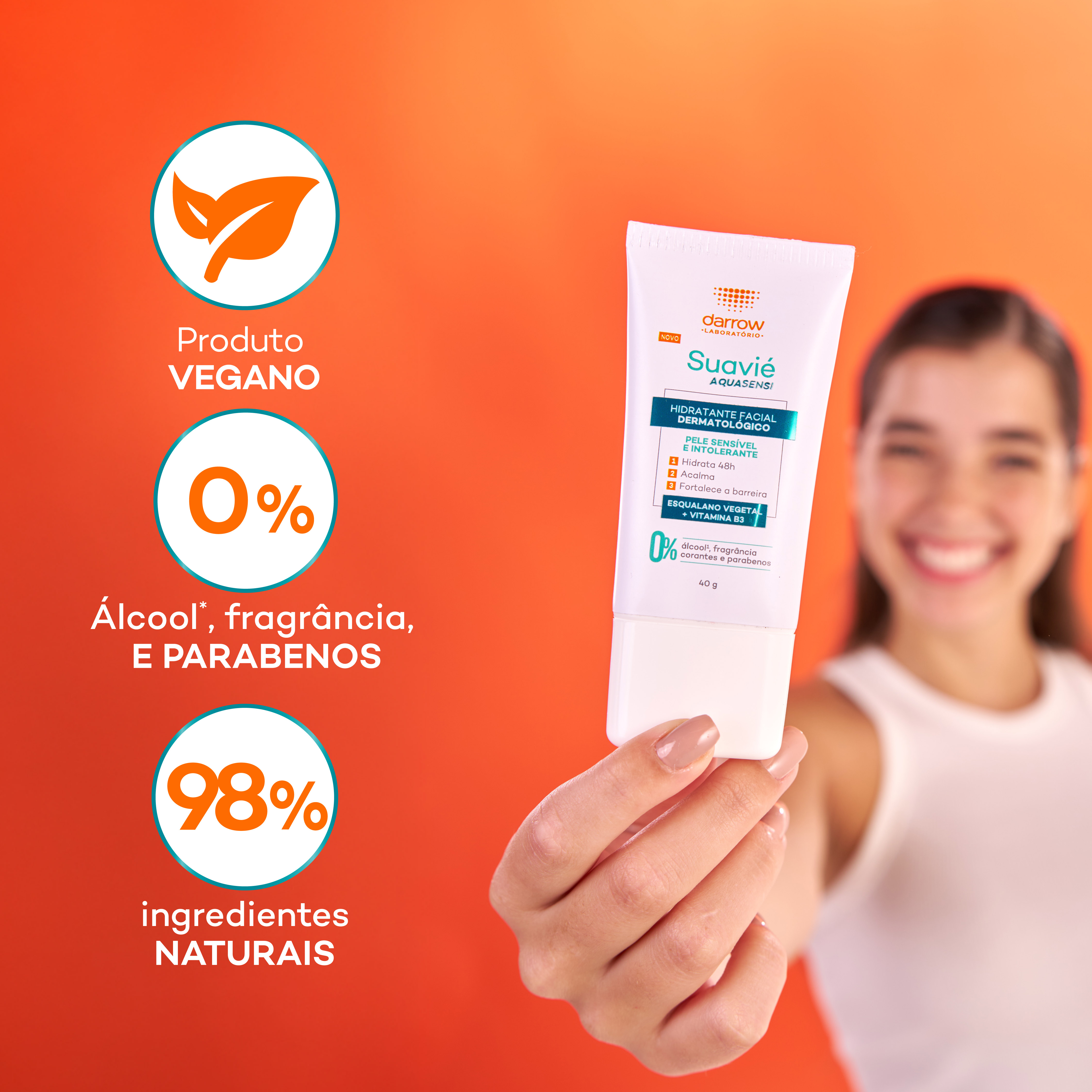 Hidratante Facial Darrow Suavié Aquasensi em Gel Peles Sensíveis 40g — foto 5