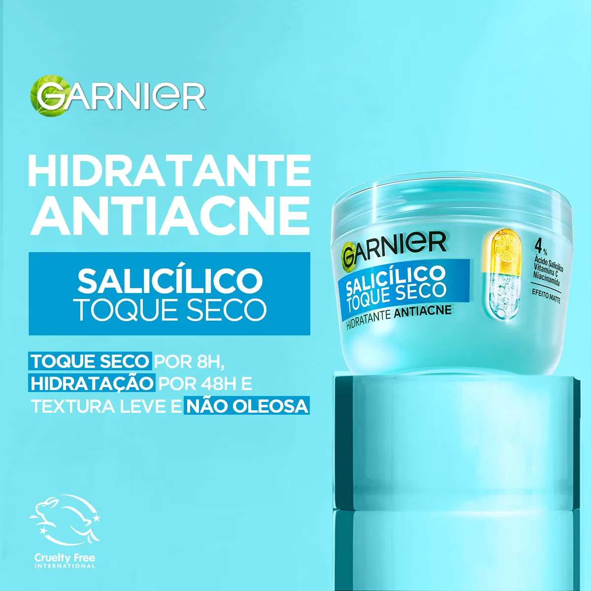 Hidratante Facial Garnier Antiacne Ácido Salicílico Toque Seco 85g — foto 3