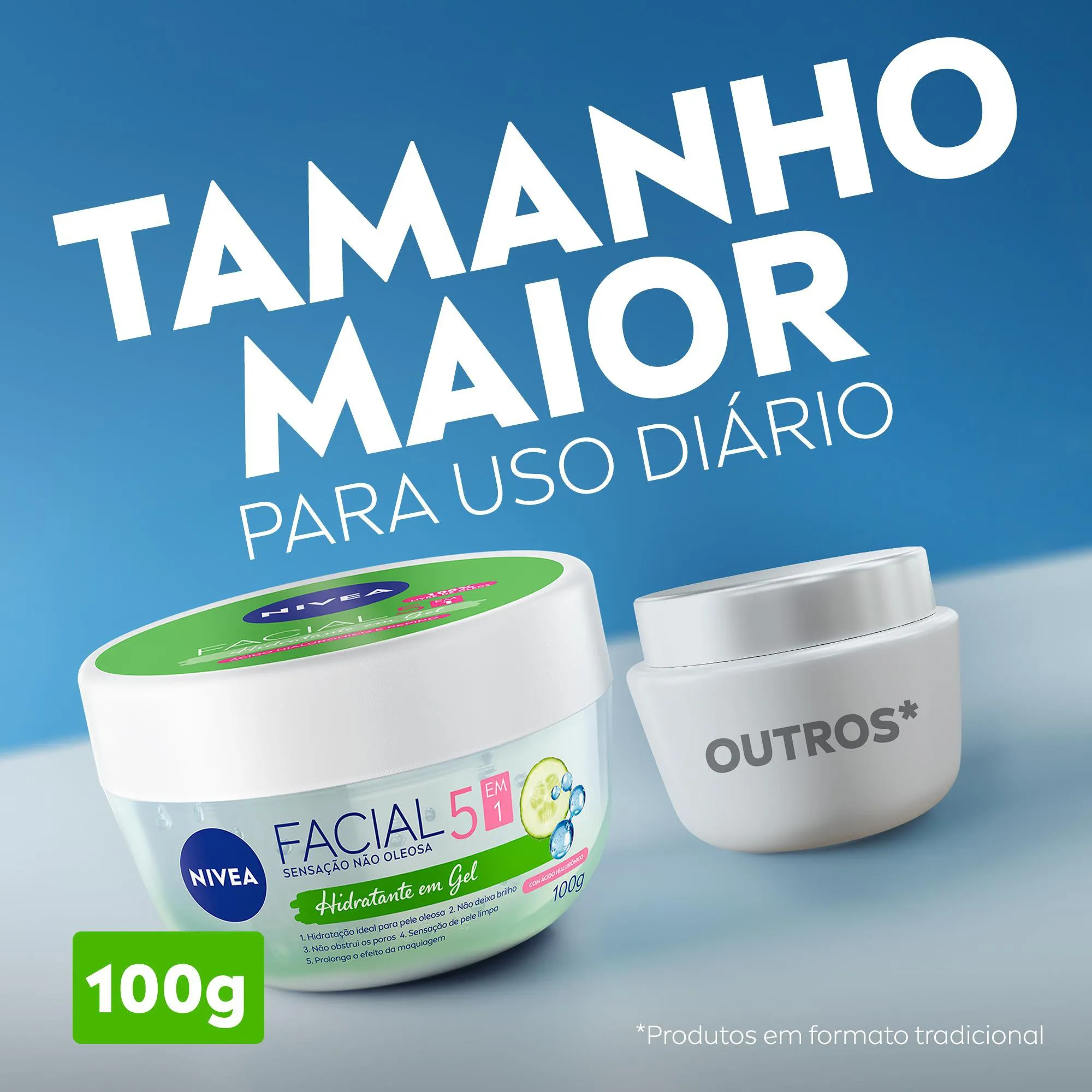 Hidratante Facial Nivea Ácido Hialurônico e Pepino Gel 100ml — foto 7