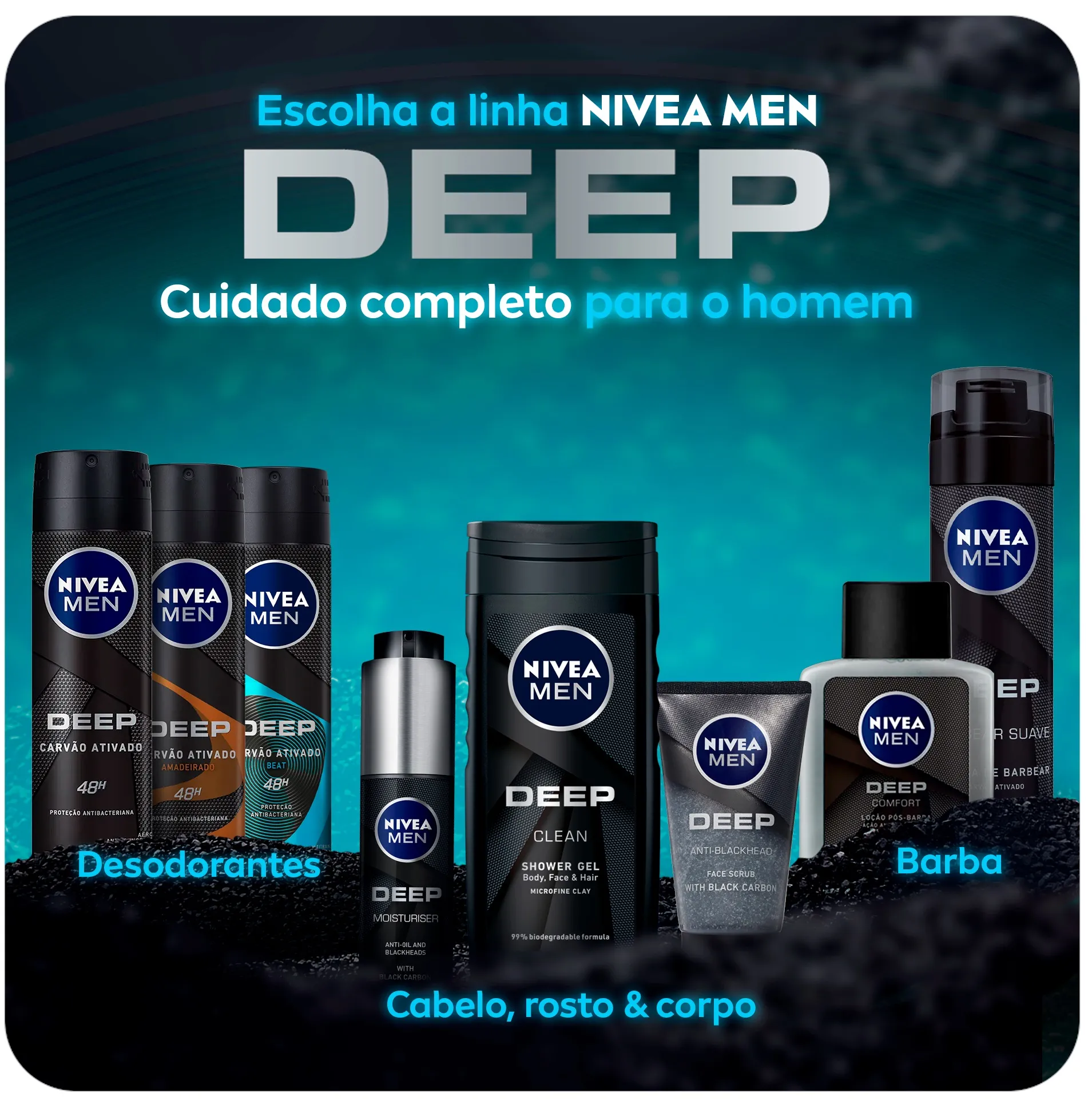 Hidratante Facial Nivea Men Deep Moisturiser 50ml — foto 9
