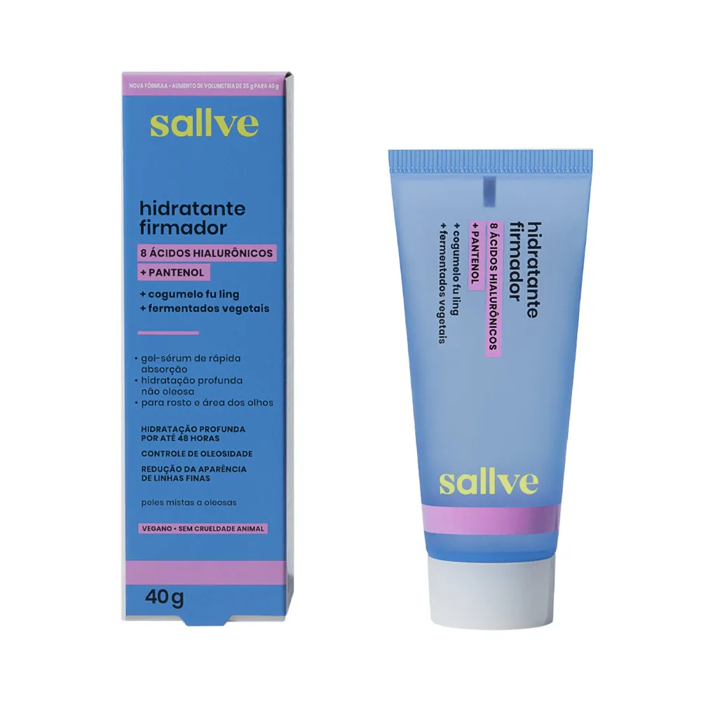 Hidratante Facial Sallve Firmador com 8 Ácidos Hialurônicos e Pantenol 40g