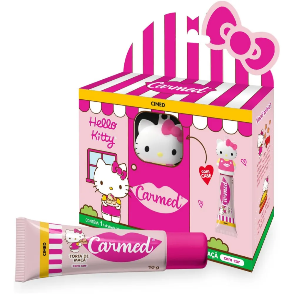 Hidratante Labial Carmed Hello Kitty Torta de Maçã 10g — foto 2