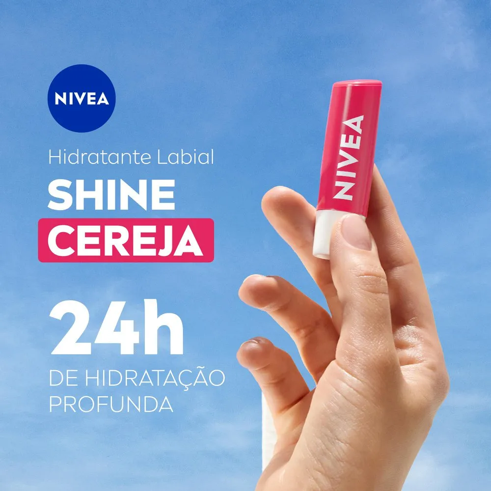 Hidratante Labial Nivea Cereja Shine 4,8g — foto 2