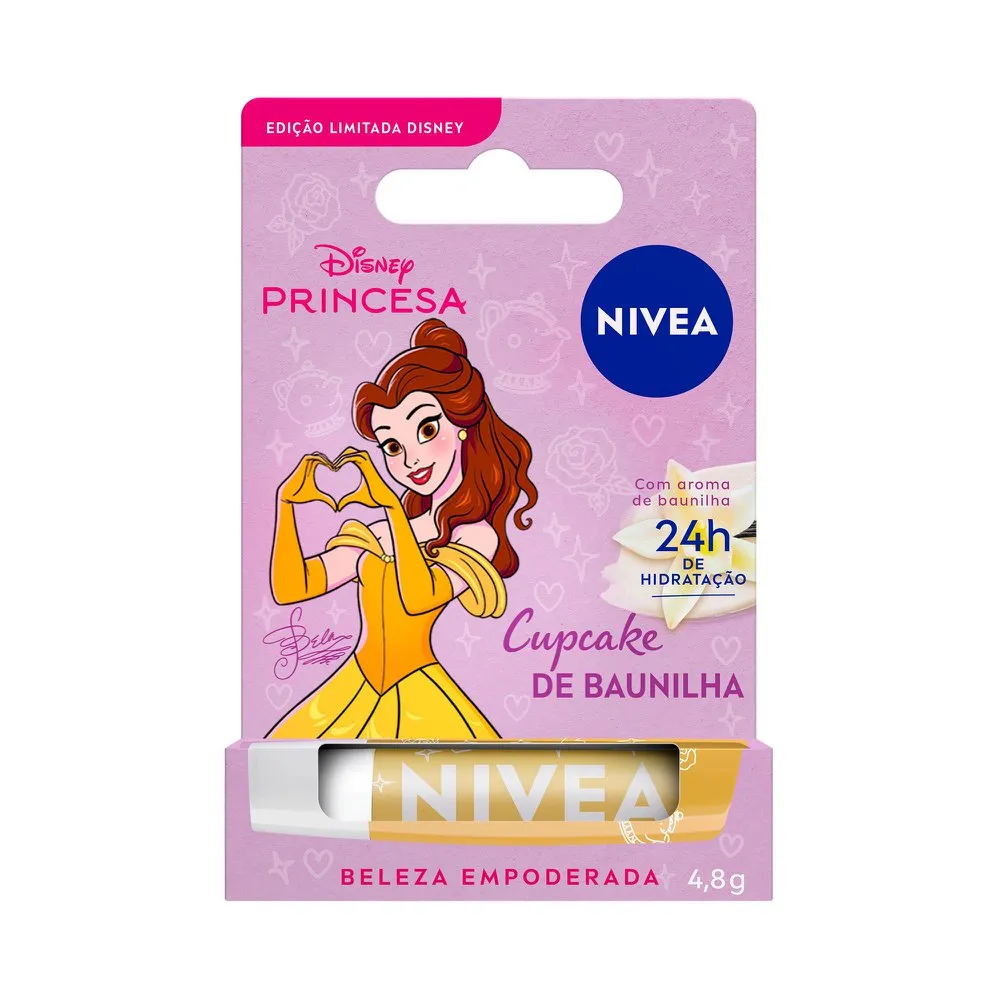 Hidratante Labial Nivea Disney Princesa Cupcake De Baunilha 4,8g