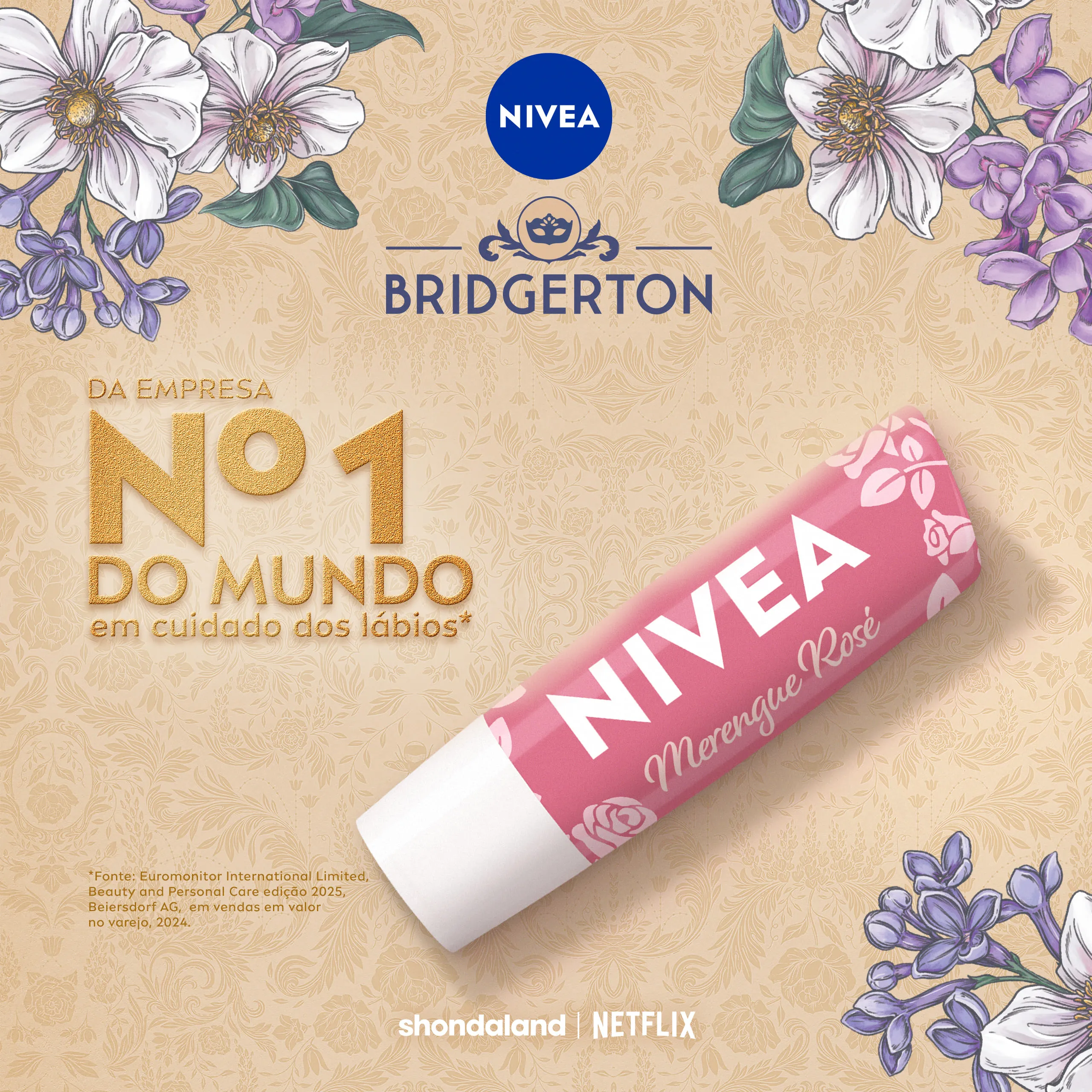 Hidratante Labial Nivea Merengue Rosé Bridgerton 4,8g — foto 6