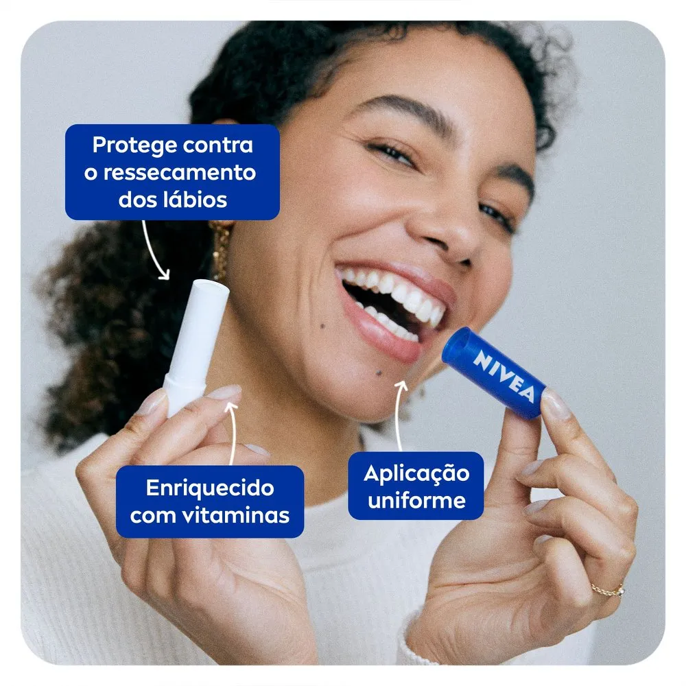 Hidratante Labial Nivea Original Care 4,8g — foto 3