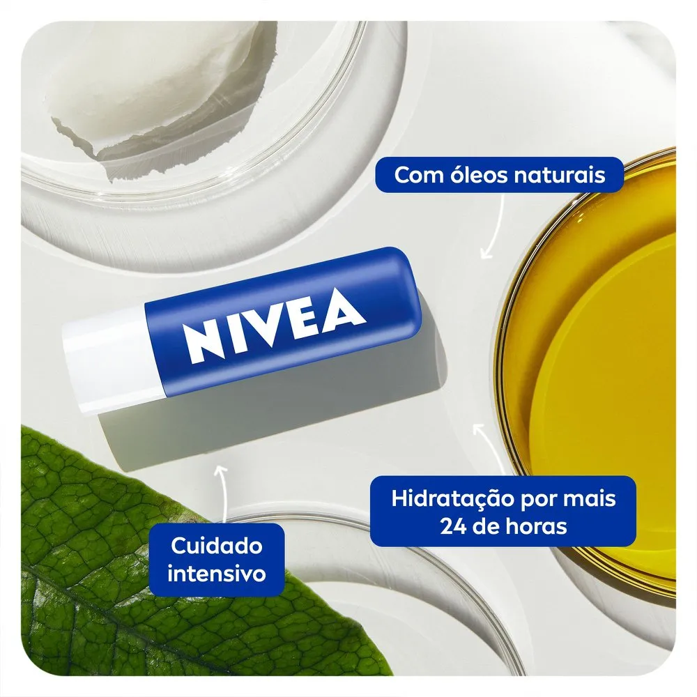 Hidratante Labial Nivea Original Care 4,8g — foto 4