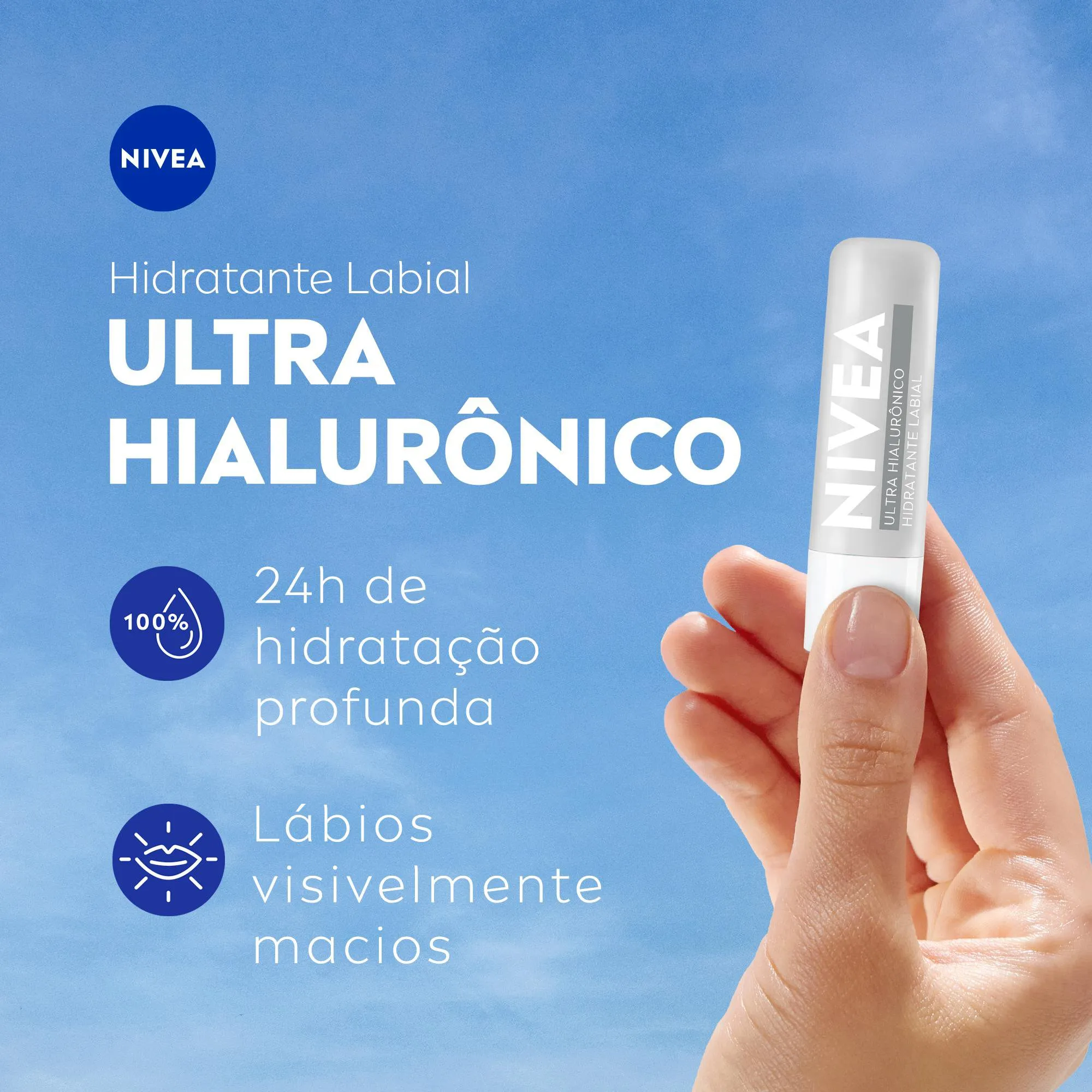 Hidratante Labial Nivea Ultra Hialurônico 5,2g — foto 3