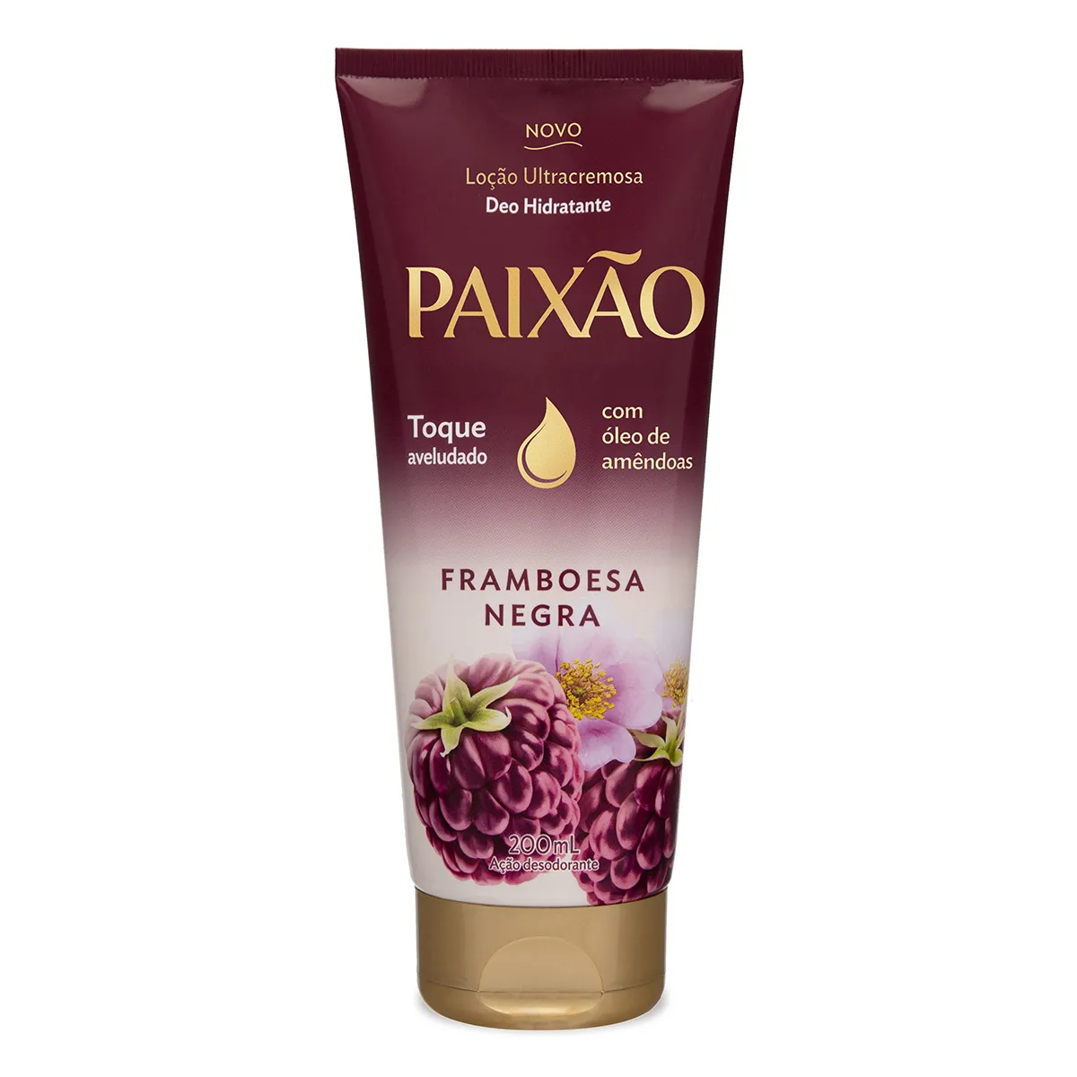 Hidratante Paixão Framboesa Negra com Hibisco Ultracremoso ação desodorante 200ml
