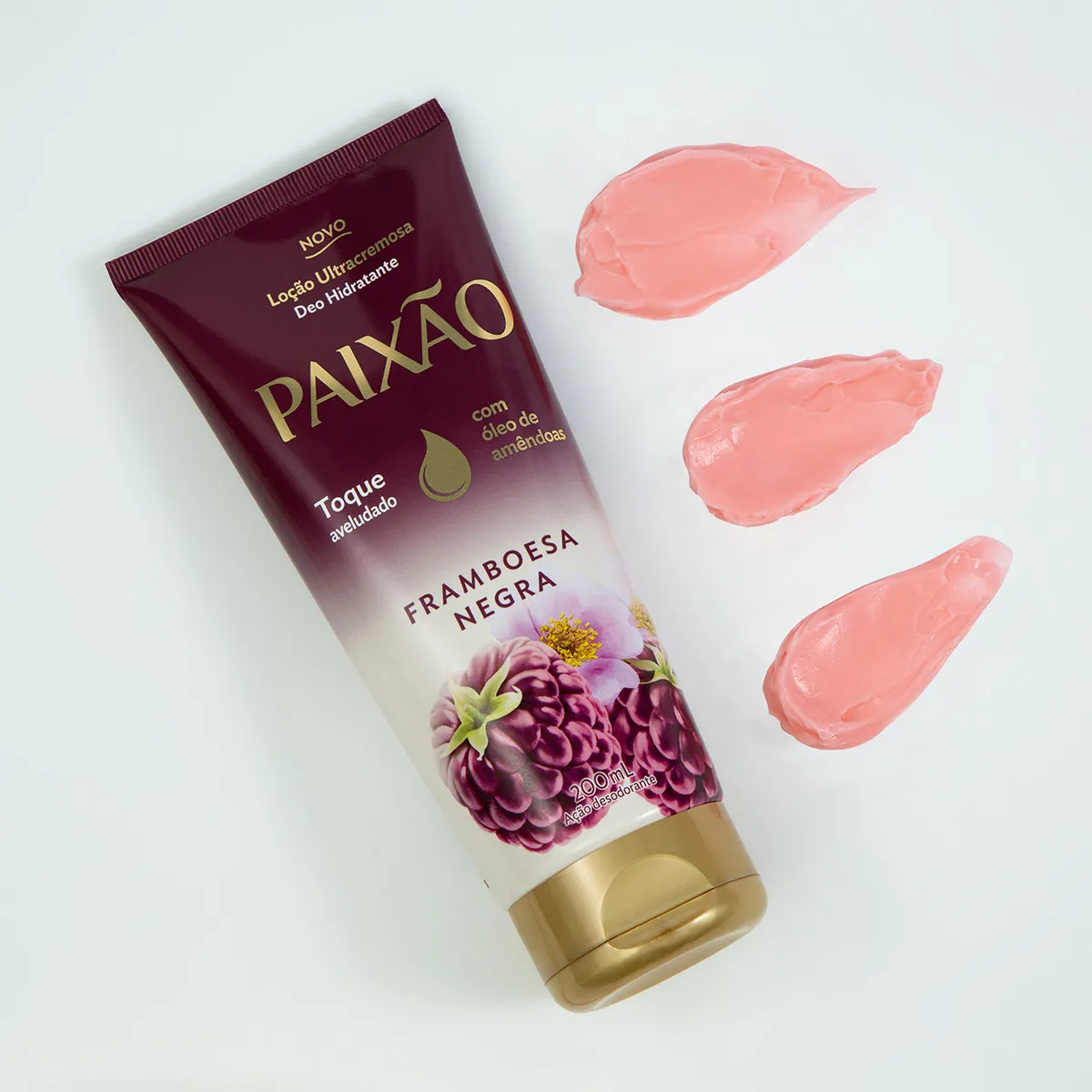 Hidratante Paixão Framboesa Negra com Hibisco Ultracremoso ação desodorante 200ml — foto 4