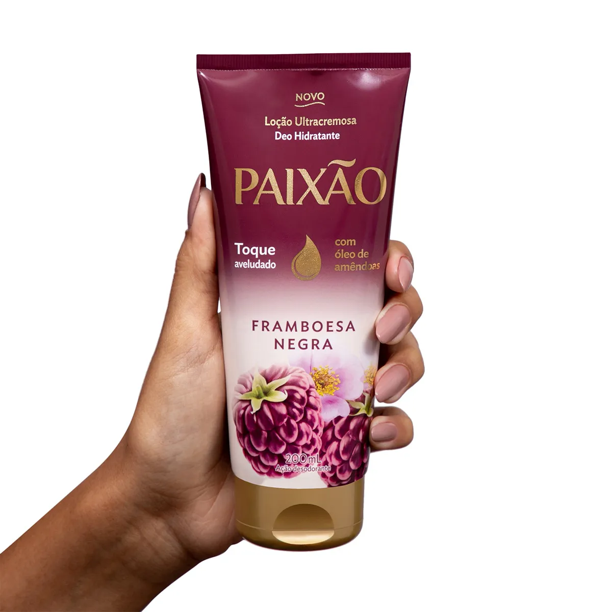 Hidratante Paixão Framboesa Negra com Hibisco Ultracremoso ação desodorante 200ml — foto 3