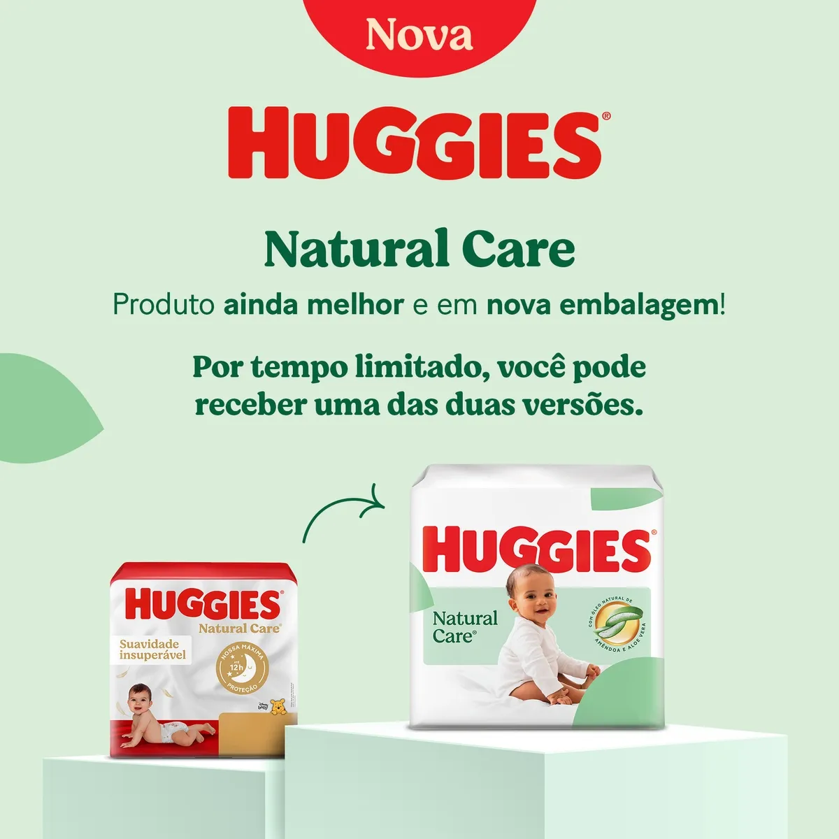 Huggies Fralda Descartável Premium Natural Care M - 78 Un — foto 2