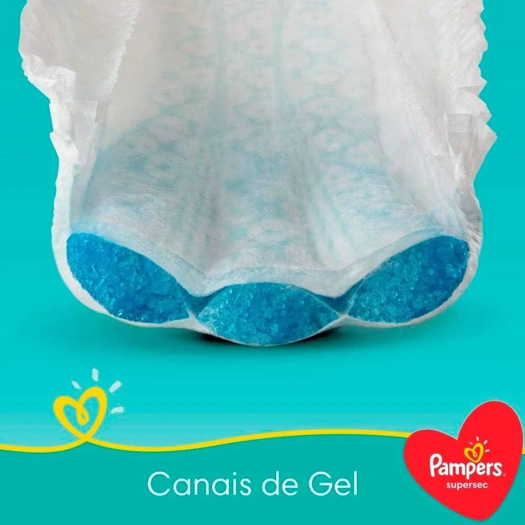Kit 5 Fraldas Pampers Supersec Pacotão P - 170 Unidades — foto 6