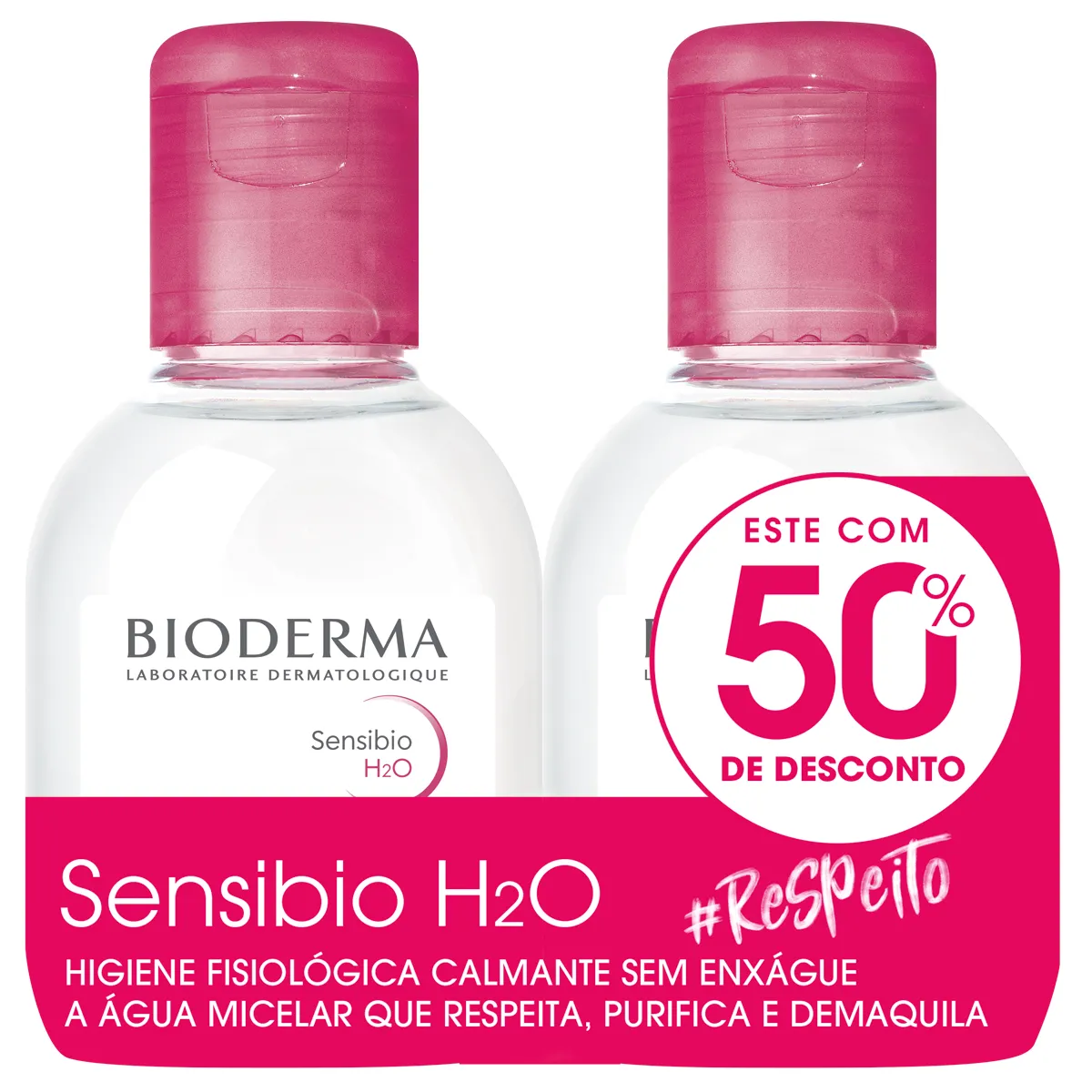 Kit Água Micelar Bioderma Sensibio H2O 100ml 2 Unidades