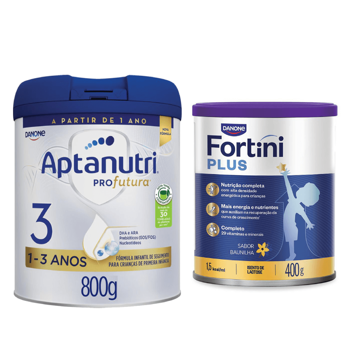 Kit Aptanutri Profutura 3 800g + Suplemento Infantil Fortini Plus Sabor Baunilha 400g