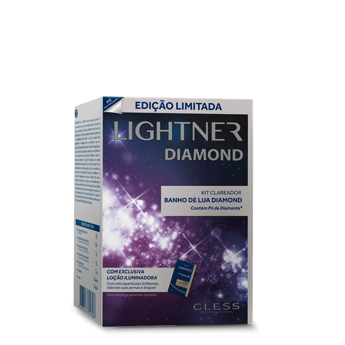 Kit Clareador de Pelos Lightner Banho de Lua Diamond 7 itens 1 Unidade