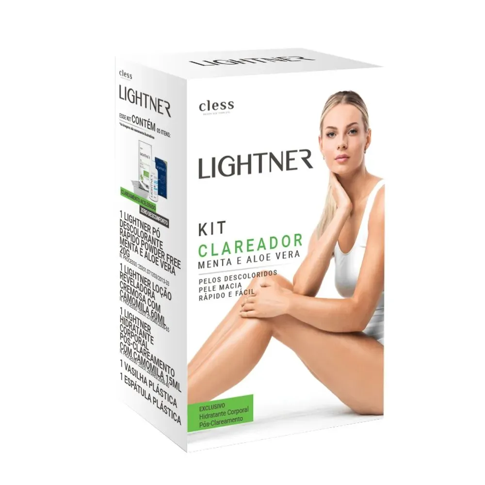Kit Clareador de Pelos Lightner Menta e Aloe Vera 1 Unidade