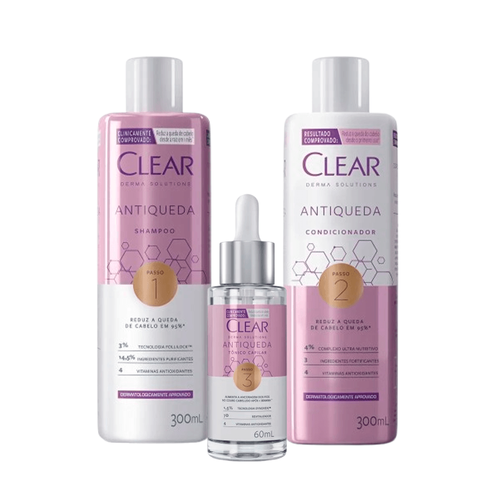 Kit Clear Linha Antiqueda Feminino