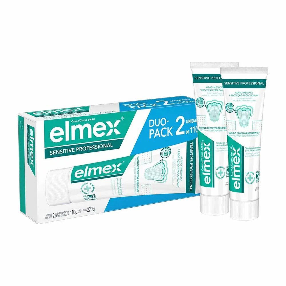 Kit Creme Dental Elmex Sensitive Professional 110g 2 Unidades