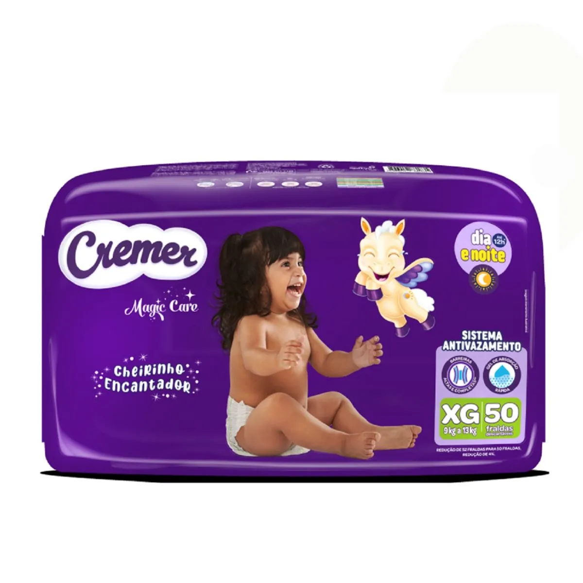 Kit Cremer Magic Care Fralda Descartável XG 3 Pacotes 50 Uni Cada