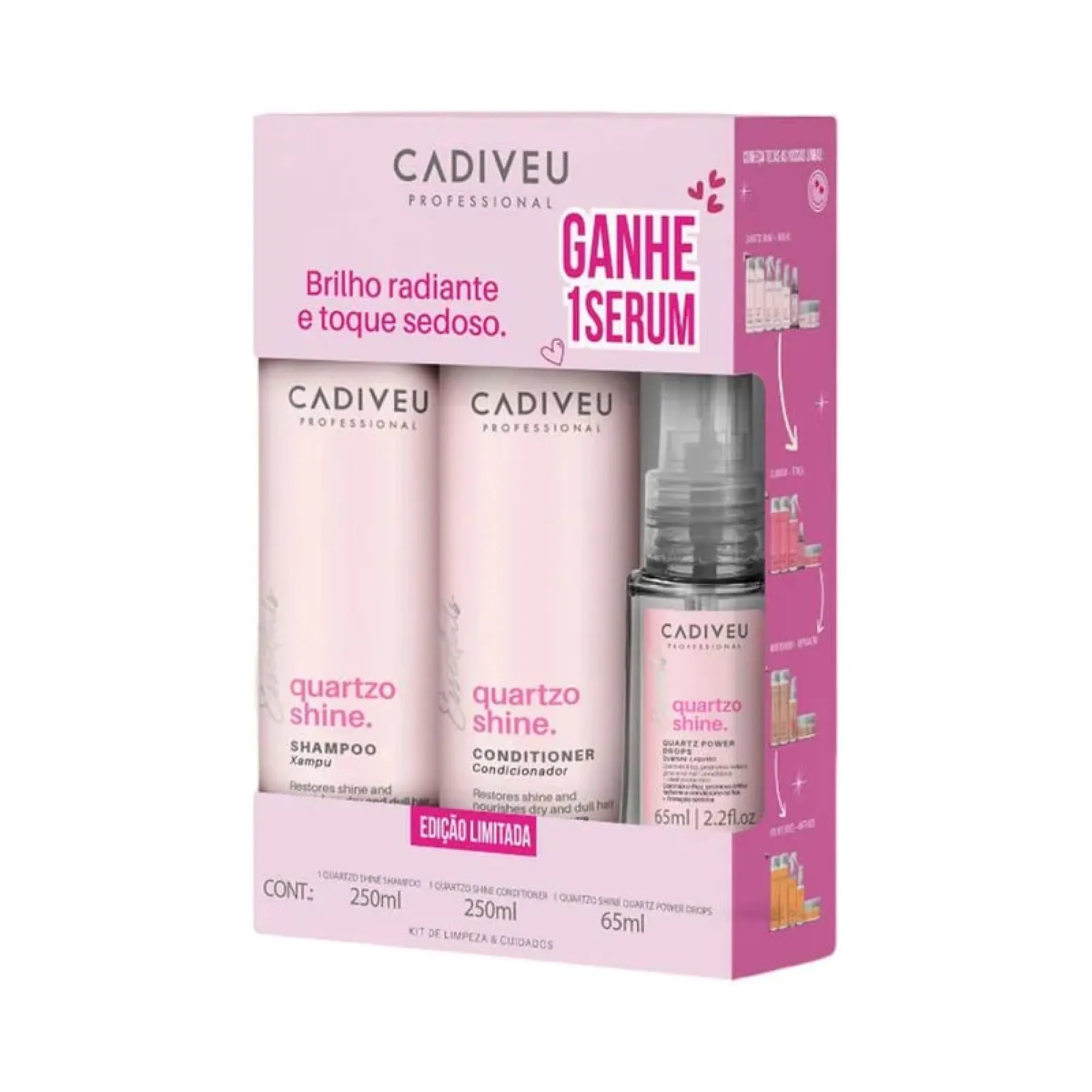 Kit De Limpeza 3 Brilho Máximo Cadiveu Essentials Qs