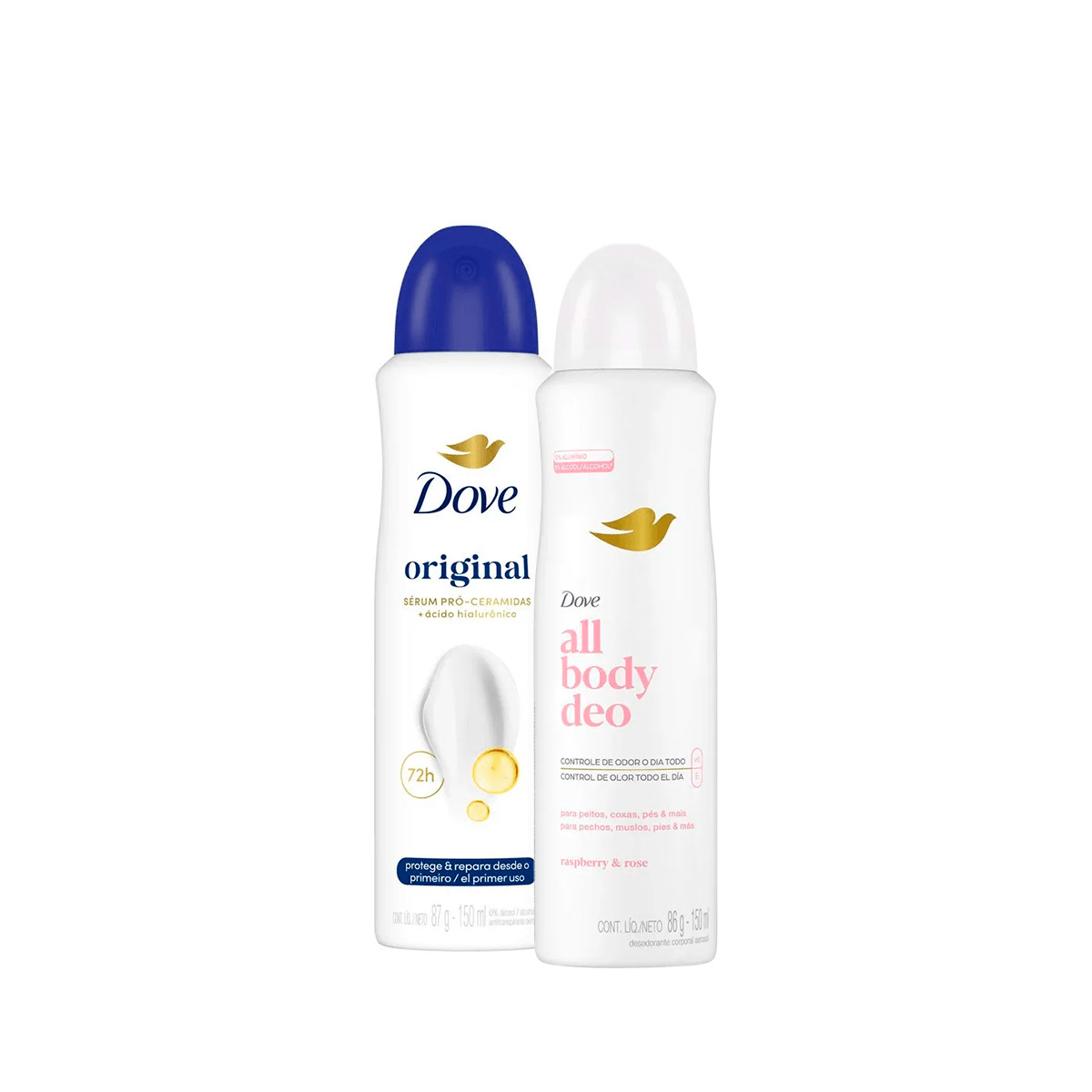 Kit Desodorante Dove Men+Care Proteção Total 72h 150ml + Dove Men+care Shea Butter Cedar 150ml