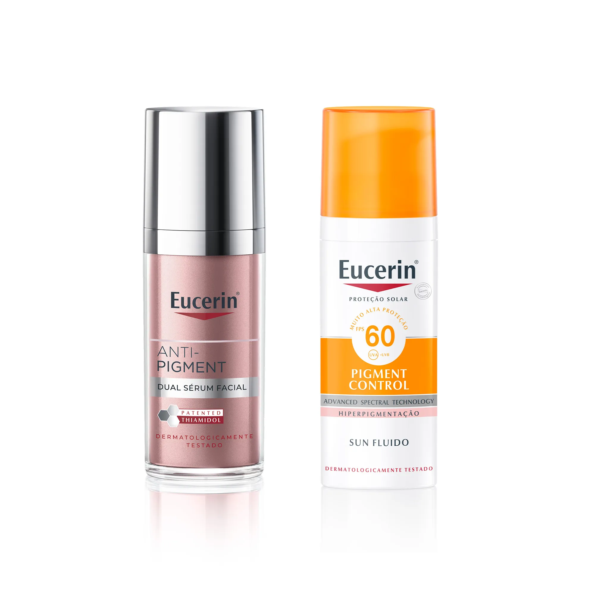 Kit Eucerin Sérum Facial Anti-Pigment Clareador Dual 30ml + Protetor Solar Facial Sun Pigment Control Fluido FPS60 50ml