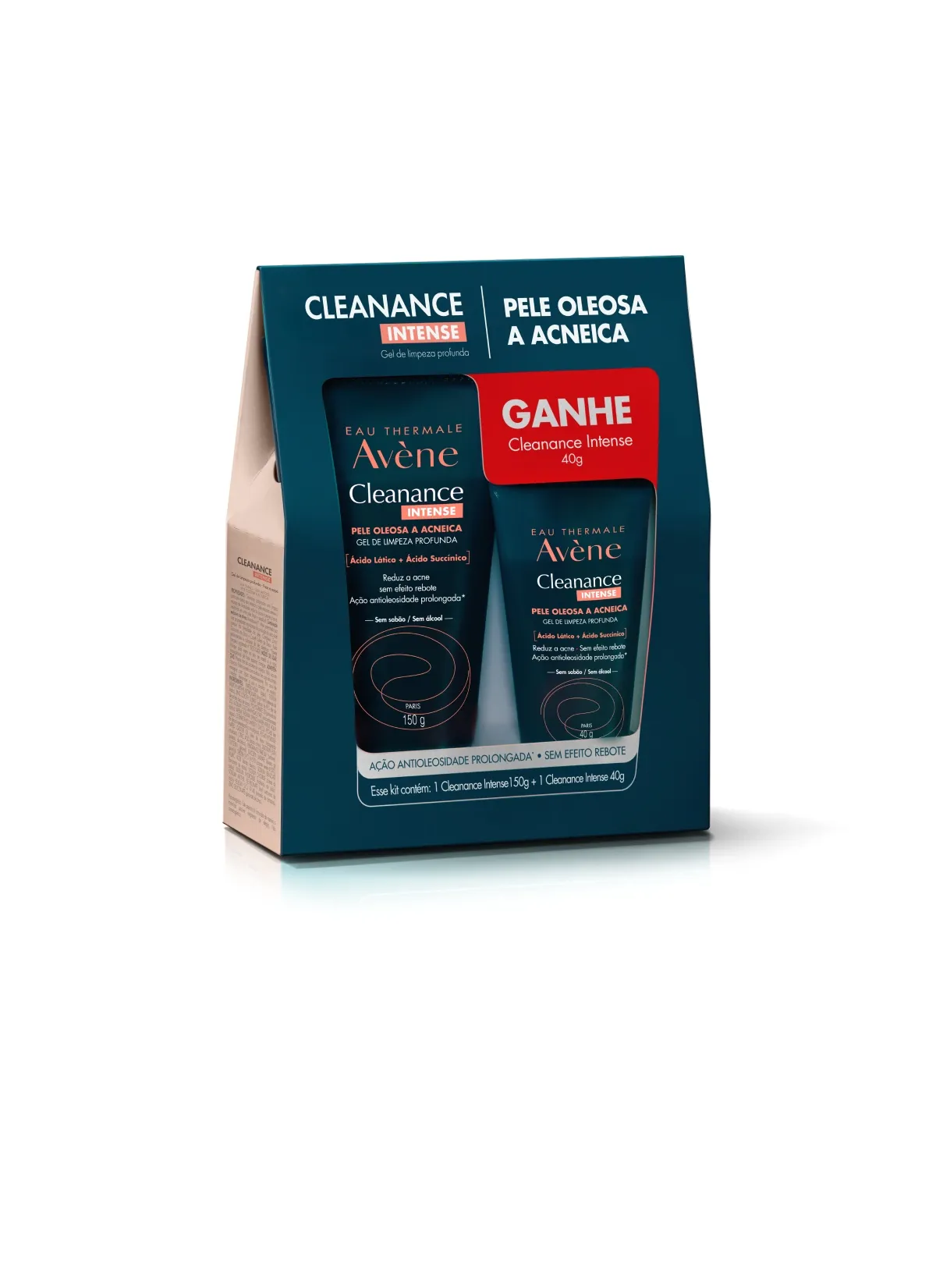 Kit Gel de Limpeza Facial Avène Cleanance Intense 150g 1 Unidade + Gel de Limpeza Facial Avène Cleanance Intense 40g 1 Unidade