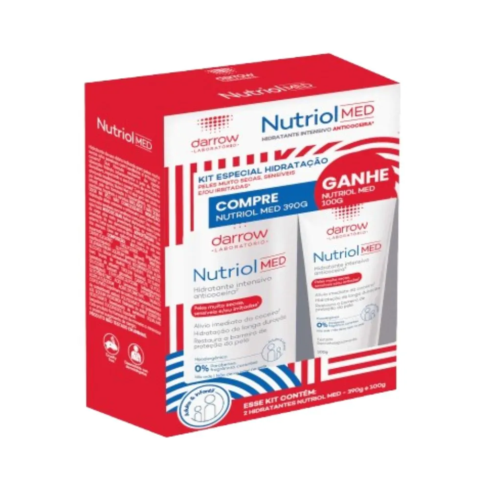 Kit Loção Hidratante Darrow Nutriol Med Corporal 390g 1 Unidade + Loção Hidratante Darrow Nutriol Med 100g Corporal 1 Unidade