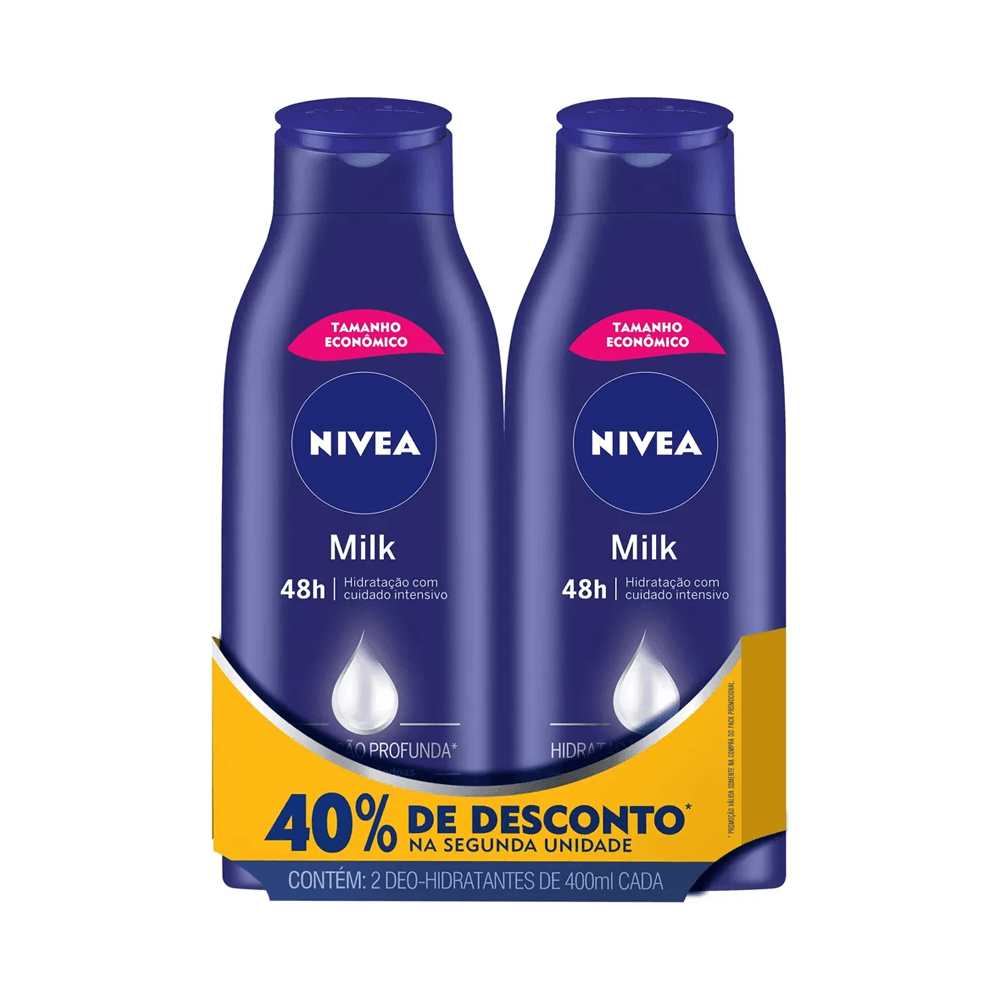 Kit Loção Hidratante Nivea Milk 400ml 2 Unidades — foto 2