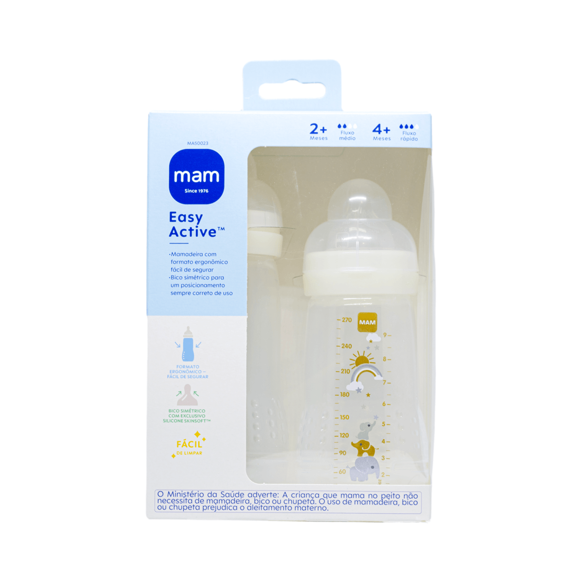 Kit Mamadeiras MAM Easy Active Neutro 270ml e 330ml 2 unidades