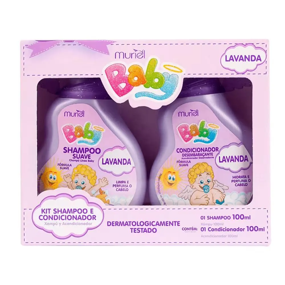 Kit Muriel Baby Menina Shampoo 100ml + Condicionador 100ml Lavanda