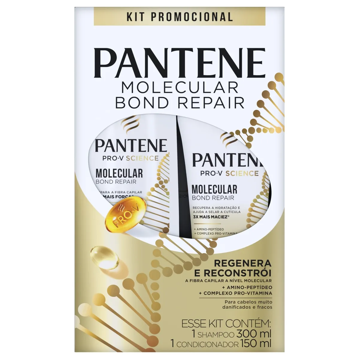 Kit Pantene Shampoo 300ml + Condicionador 150ml Molecular Bond Repair — foto 8