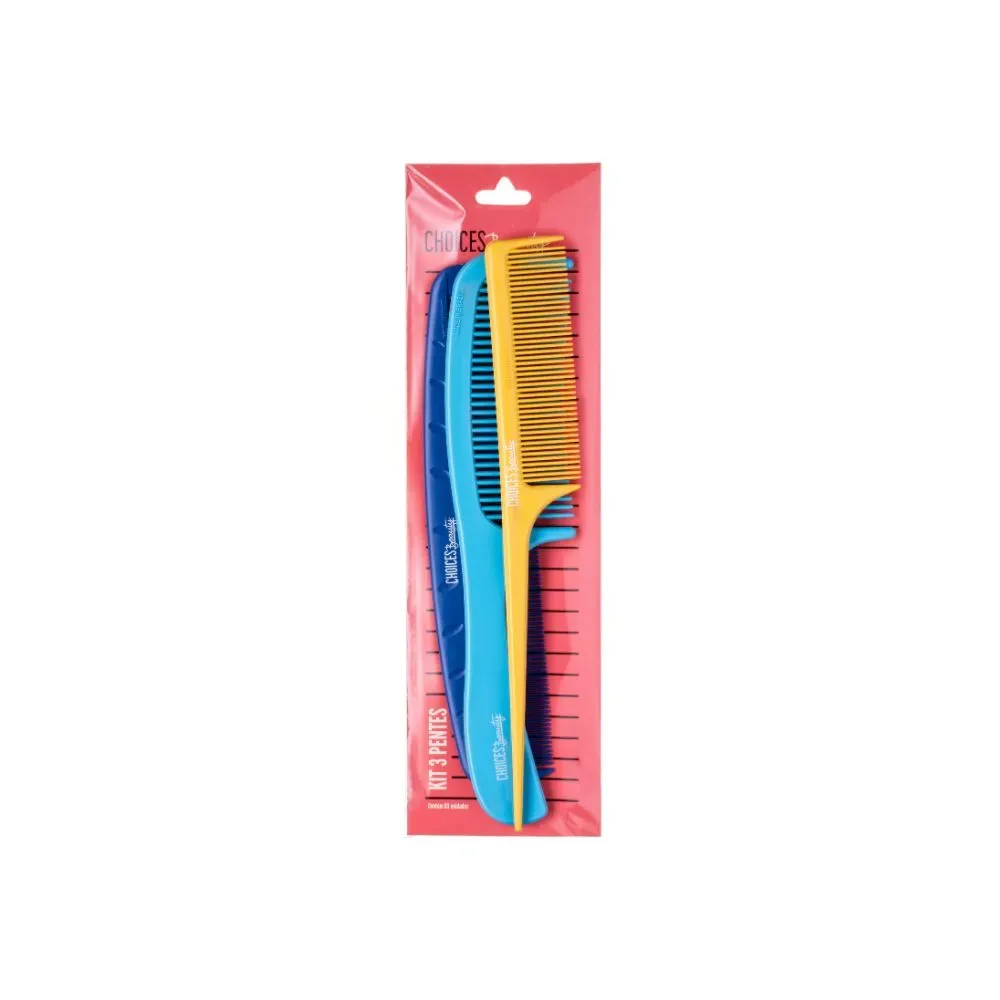 Kit Pentes Fina/Med/Gnd Com 3 Unidades Choices