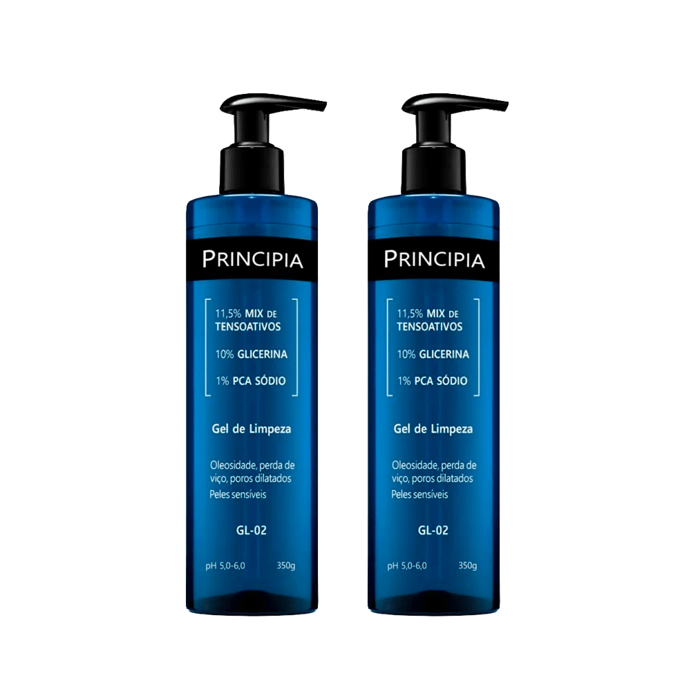 Kit Principia Gel de Limpeza Facial GL-02 350g 2 Unidades