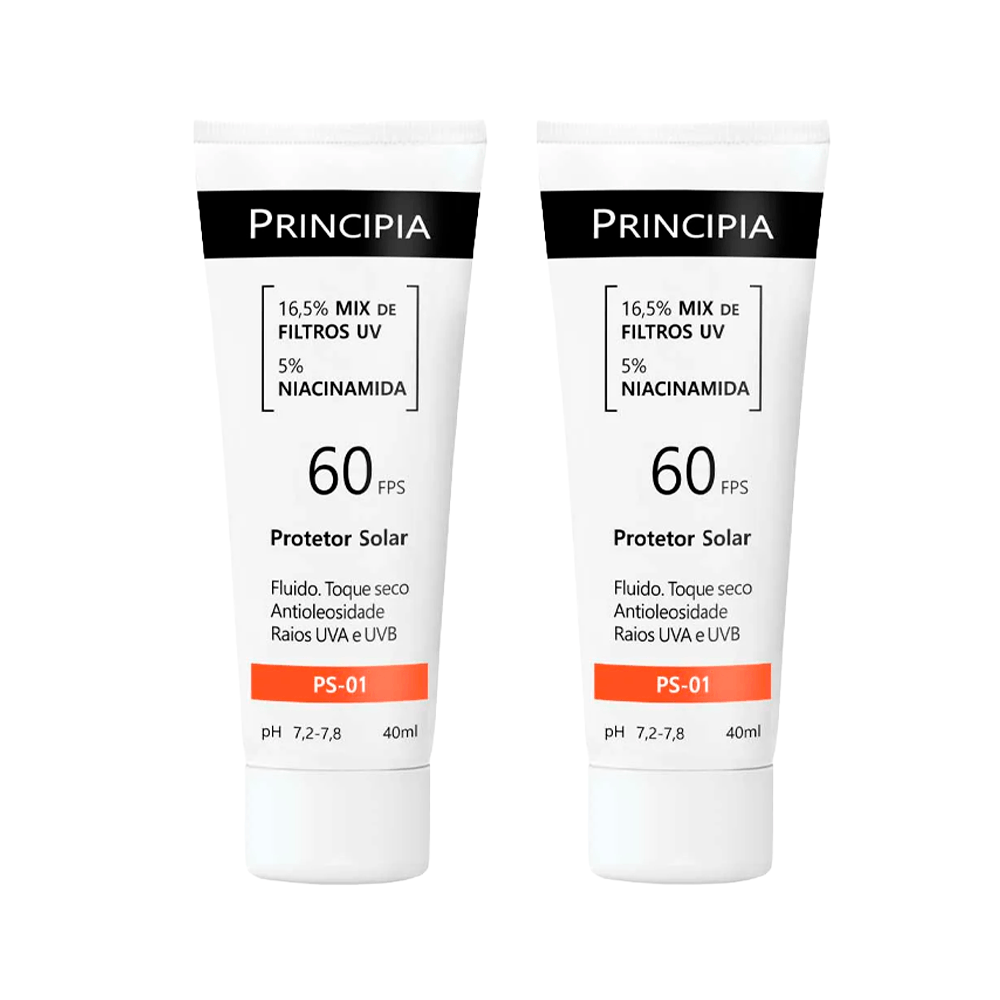 Kit Principia Protetor Solar PS-01 FPS60 40ml 2 Unidades